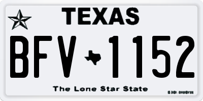 TX license plate BFV1152