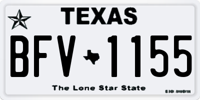 TX license plate BFV1155
