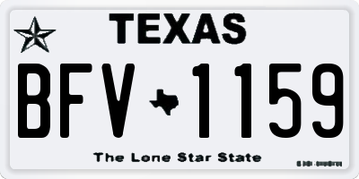 TX license plate BFV1159