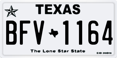 TX license plate BFV1164