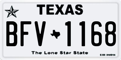 TX license plate BFV1168
