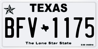 TX license plate BFV1175