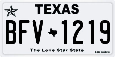 TX license plate BFV1219