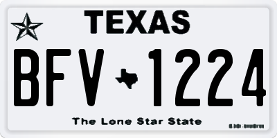 TX license plate BFV1224