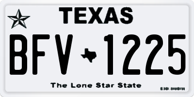 TX license plate BFV1225