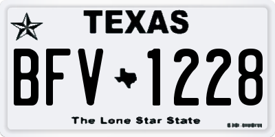 TX license plate BFV1228