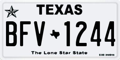 TX license plate BFV1244