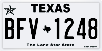 TX license plate BFV1248