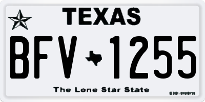 TX license plate BFV1255