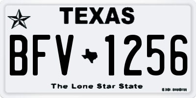 TX license plate BFV1256