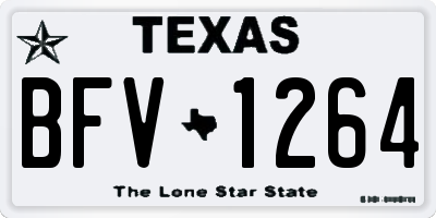 TX license plate BFV1264
