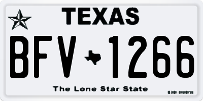 TX license plate BFV1266