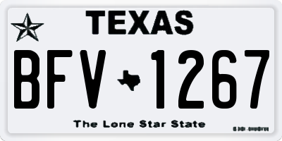 TX license plate BFV1267