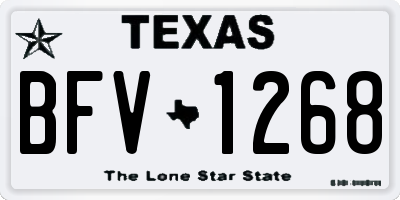 TX license plate BFV1268