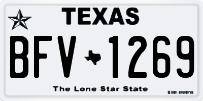 TX license plate BFV1269