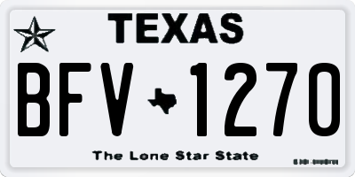 TX license plate BFV1270