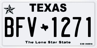 TX license plate BFV1271