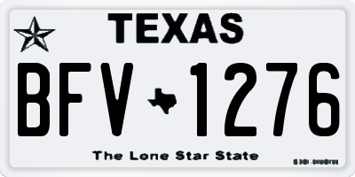 TX license plate BFV1276