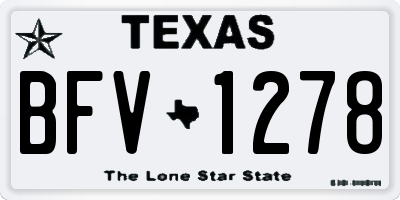 TX license plate BFV1278