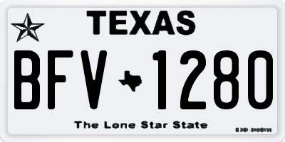 TX license plate BFV1280