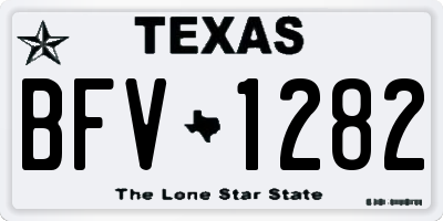 TX license plate BFV1282