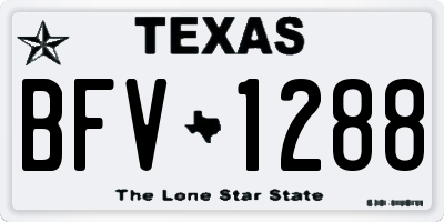 TX license plate BFV1288