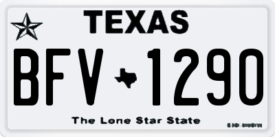 TX license plate BFV1290