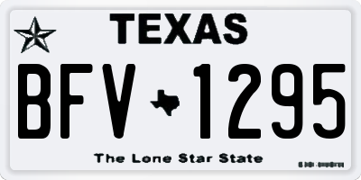 TX license plate BFV1295