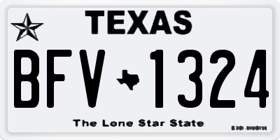TX license plate BFV1324
