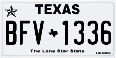 TX license plate BFV1336