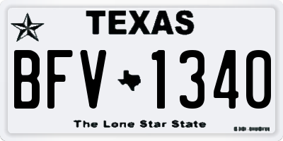 TX license plate BFV1340