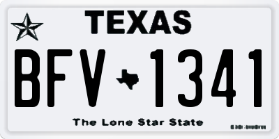 TX license plate BFV1341