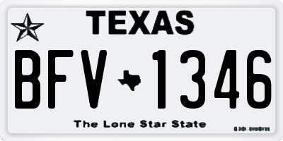TX license plate BFV1346