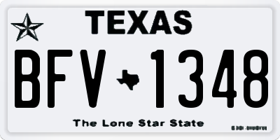 TX license plate BFV1348