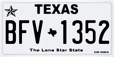 TX license plate BFV1352