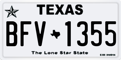 TX license plate BFV1355