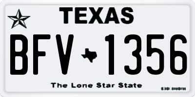 TX license plate BFV1356