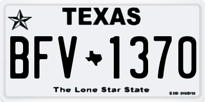 TX license plate BFV1370