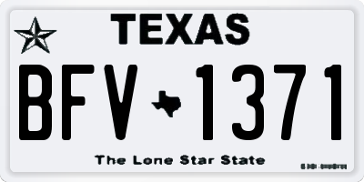 TX license plate BFV1371