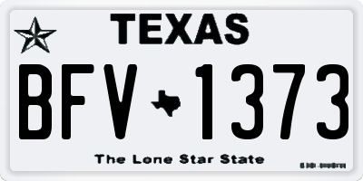 TX license plate BFV1373