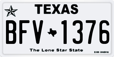 TX license plate BFV1376
