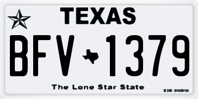 TX license plate BFV1379