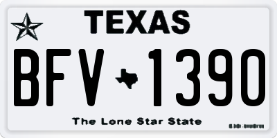 TX license plate BFV1390