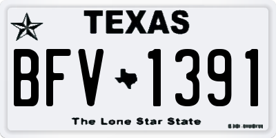 TX license plate BFV1391