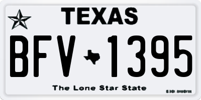 TX license plate BFV1395