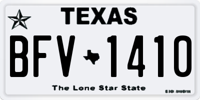 TX license plate BFV1410
