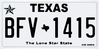 TX license plate BFV1415