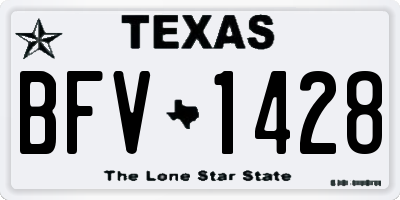 TX license plate BFV1428