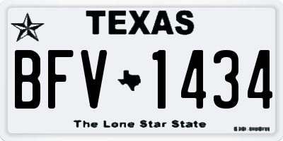 TX license plate BFV1434