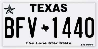 TX license plate BFV1440